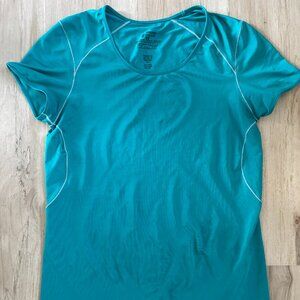 VTG Patagonia common threads capilene quick dry womens tshirt M active wear aqua